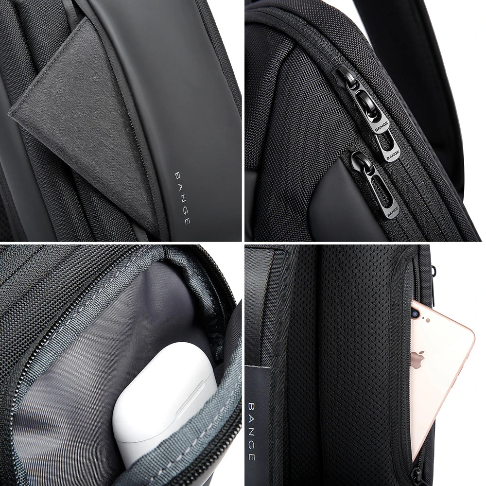 Bange Men's Waterproof Chest Sling Bag – Large Capacity Multi-Pocket