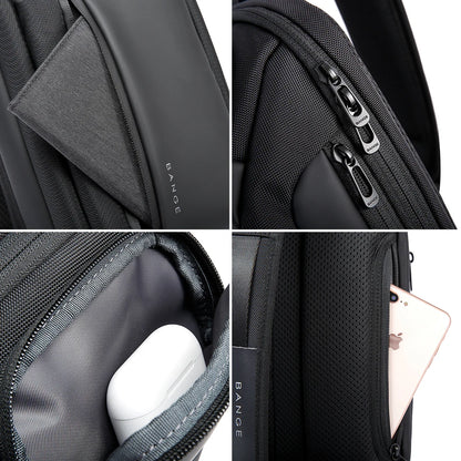 Bange Men's Waterproof Chest Sling Bag – Large Capacity Multi-Pocket