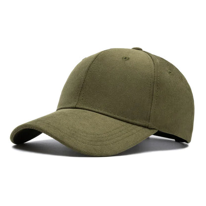 Suede Baseball Cap – Retro Snapback Hat for Men & Women