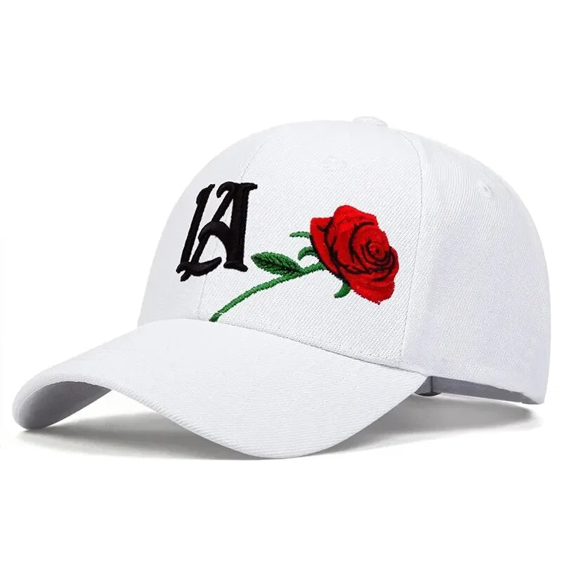 La Rose Embroidery Baseball Cap – Adjustable Unisex Sun Hat