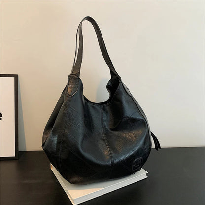 Large Soft PU Leather Hobo Shoulder Bag for Women