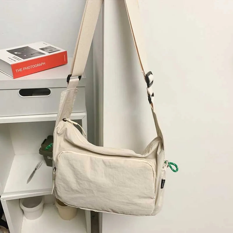 Large Capacity Nylon Crossbody Bag for Gym & Travel
