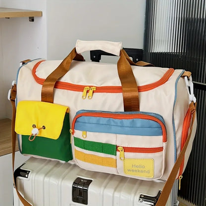 Gym Duffle Bag with Shoe Compartment – Large Oxford Fabric Travel Bag