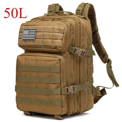Tactical MOLLE Backpack 25L/50L – Hiking, Camping & Outdoor Rucksack