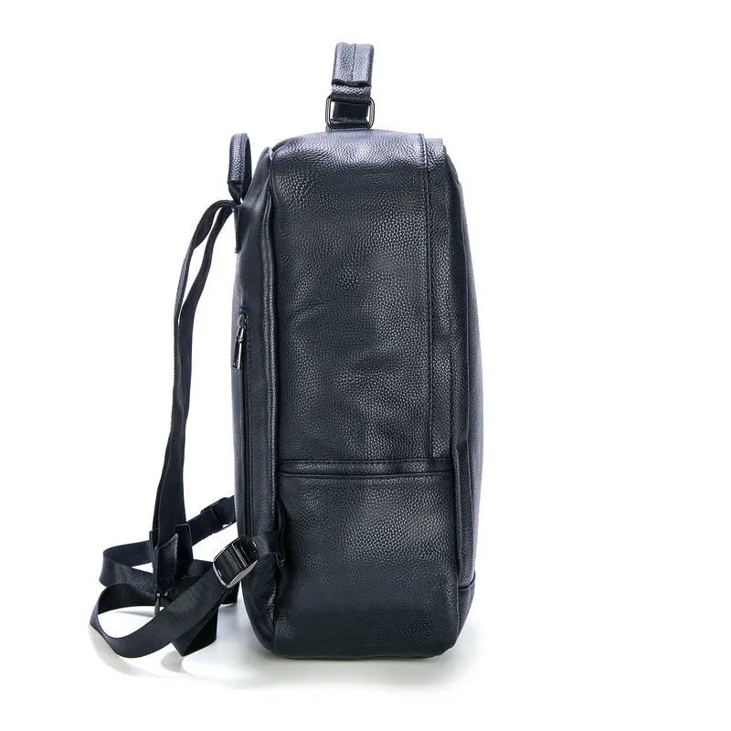 Genuine Leather Men's Laptop Backpack – Luxury Business & Travel Bag