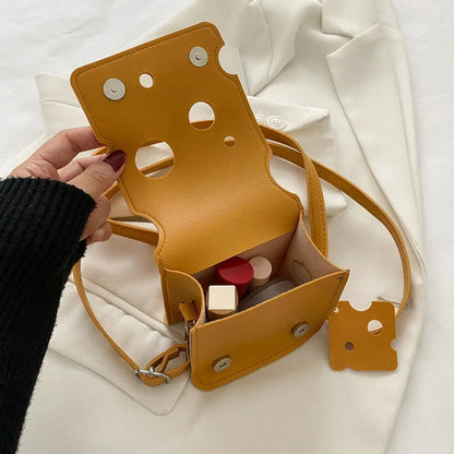 Cheese Shaped Mini Crossbody Bag – Cute Novelty Purse