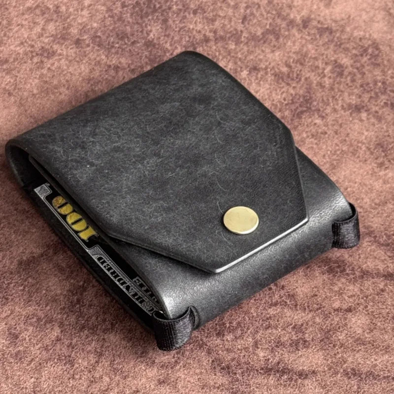 Leather Money Clip Wallet – Slim Pocket Cash Holder Pouch