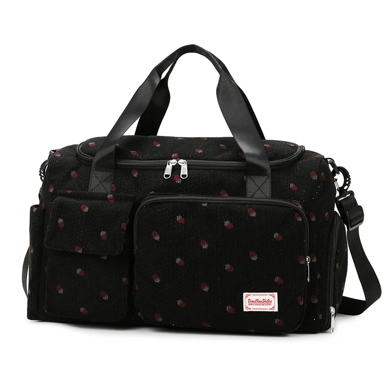 Corduroy Duffle Bag for Women – Large Travel & Gym Tote
