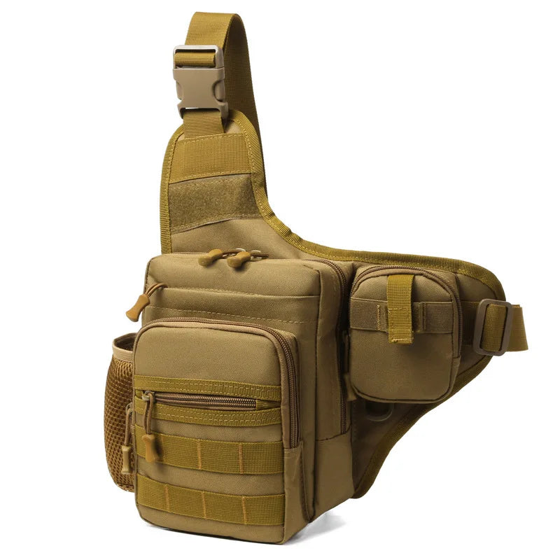 Tactical MOLLE Crossbody Chest Bag – Outdoor Hiking & Camping Sling Pack