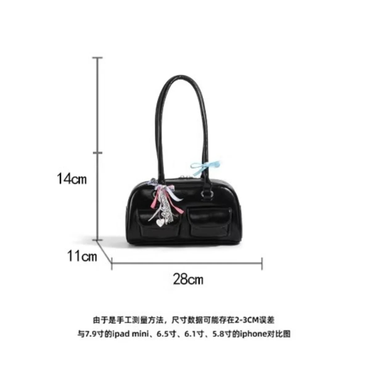 Bowling Bag Style Boston Tote – Trendy Women's Shoulder Handbag