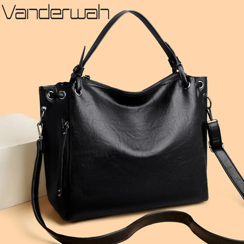 Large Leather Tote Handbag for Women – Shoulder & Crossbody Bag