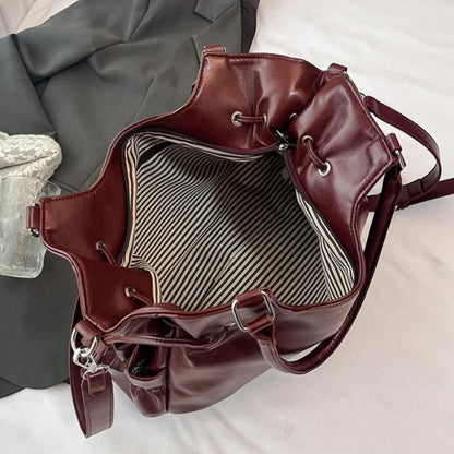 Large Capacity Tote Bag – Retro Shoulder & Crossbody Handbag