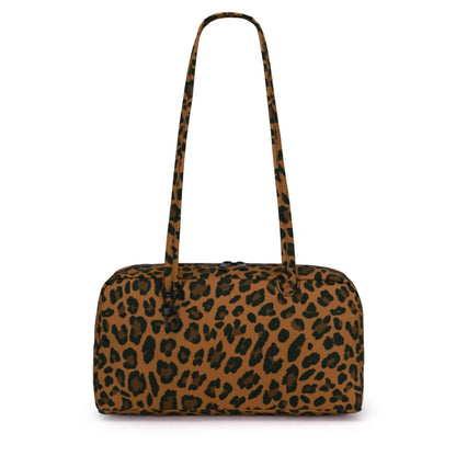 Nylon Shoulder Bag – Polka Dot & Leopard Print Tote for Women