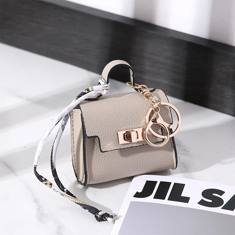 Mini Coin Purse Keychain – Luxury Leather Bag Charm Wallet