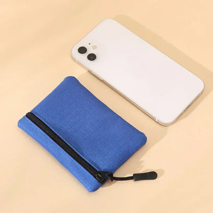 Canvas Mini Coin Purse – Zipper Pouch for Keys, Cards & Cash