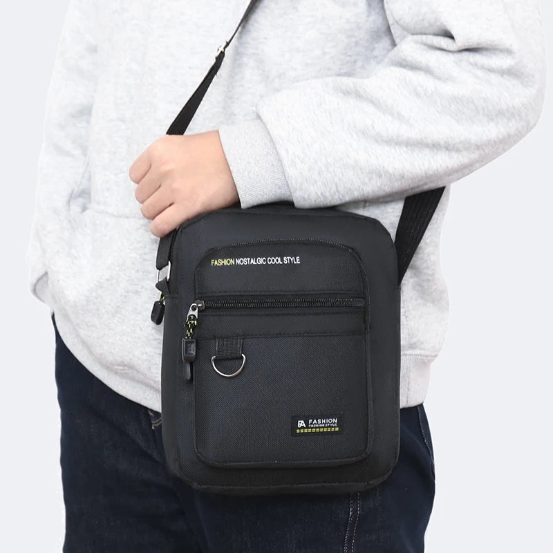Men's Oxford Messenger Shoulder Bag – Lightweight Casual Crossbody