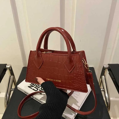 Small Crossbody Bag Elegant Croc-Texture Women's Mini Handbag