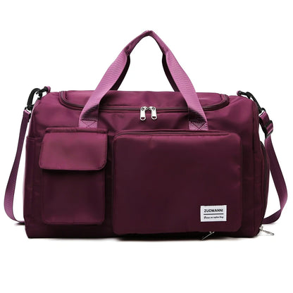 Large Capacity Weekender Duffle Bag with Shoe Compartment