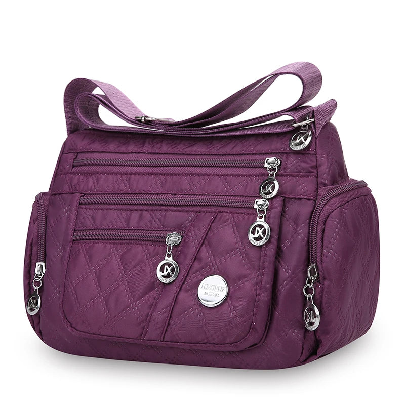 Oxford Fabric Crossbody Bag – Multi-Pocket Shoulder Bag