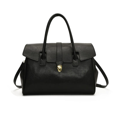 Boston Bag – Women's Luxury PU Leather Top-Handle Shoulder Bag
