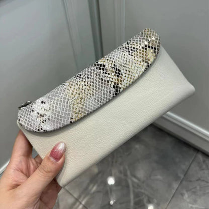 Python Pattern Genuine Leather Long Wallet for Women