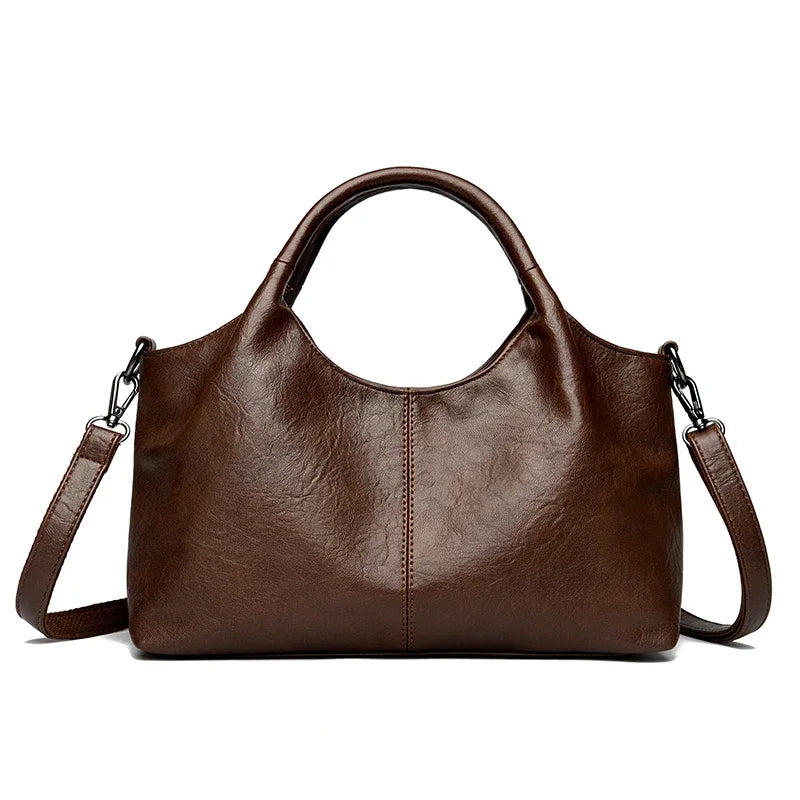 Soft Leather Tote Handbag – Women's Luxury Shoulder & Crossbody Bag