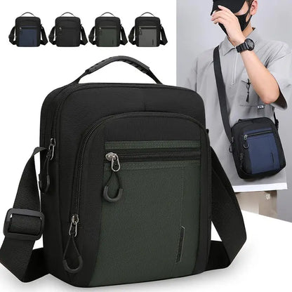 Men's Waterproof Shoulder Bag – Multi-Pocket Outdoor Crossbody