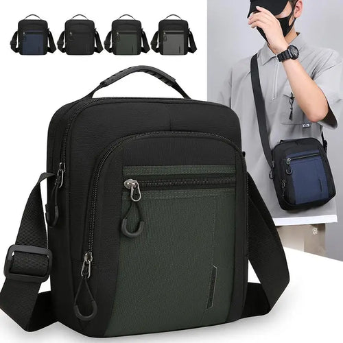 Men's Waterproof Shoulder Bag – Multi-Pocket Outdoor Crossbody