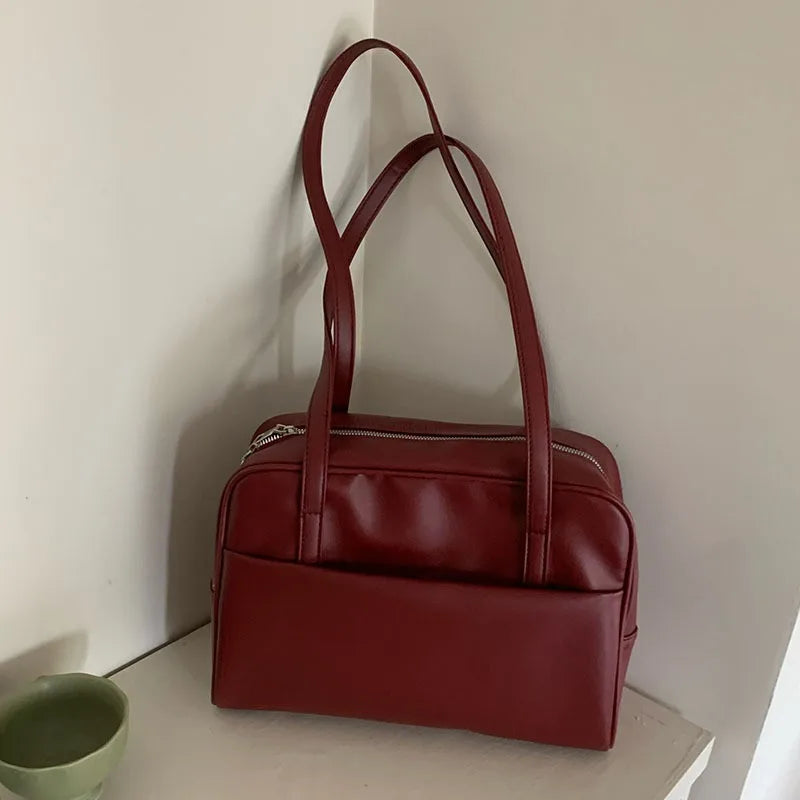 Large Capacity Vintage Shoulder Bag for Women – Korean Style