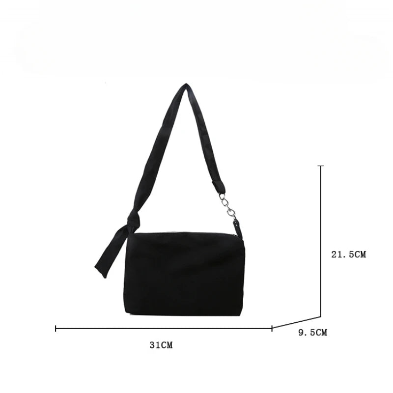 Knotted Strap Crossbody Bag – Casual Solid Messenger Bag for Women