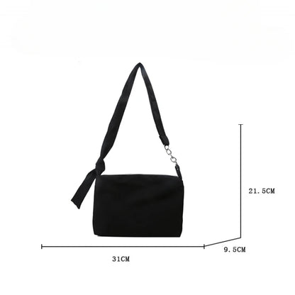 Knotted Strap Crossbody Bag – Casual Solid Messenger Bag for Women