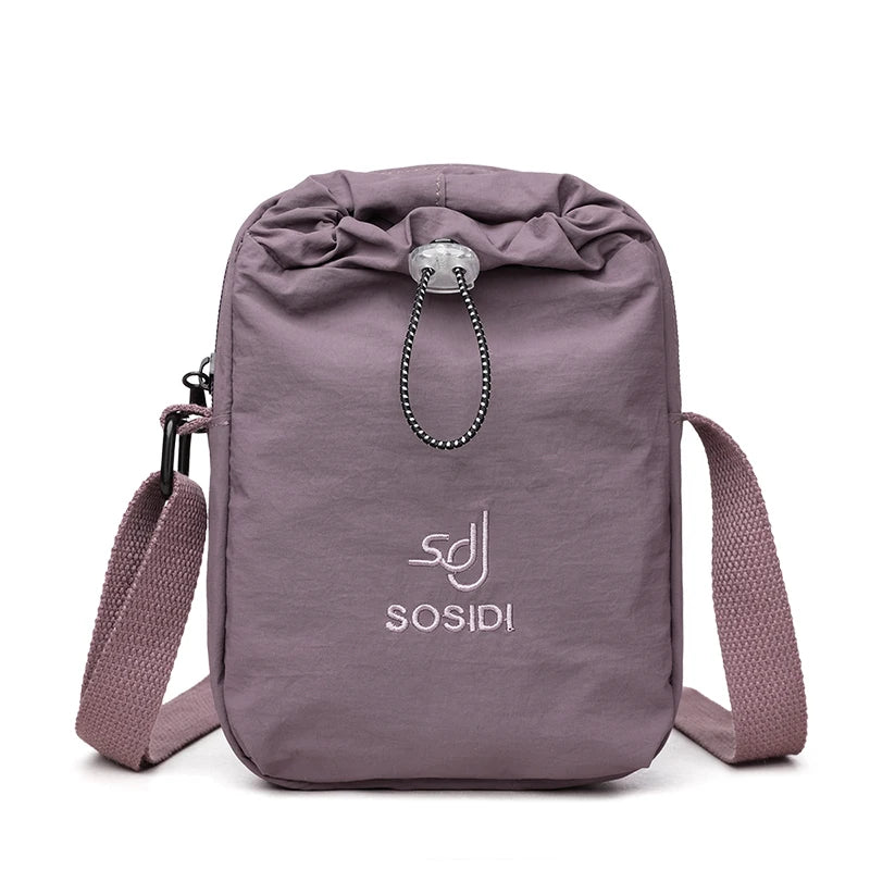 Mini Waterproof Nylon Crossbody Bag – Phone & Water Bottle Shoulder Bag
