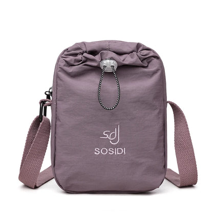 Mini Waterproof Nylon Crossbody Bag – Phone & Water Bottle Shoulder Bag
