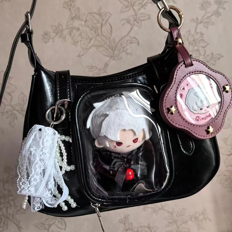 Cute Ita Shoulder Bag with Transparent Window – Idol Card Display Purse