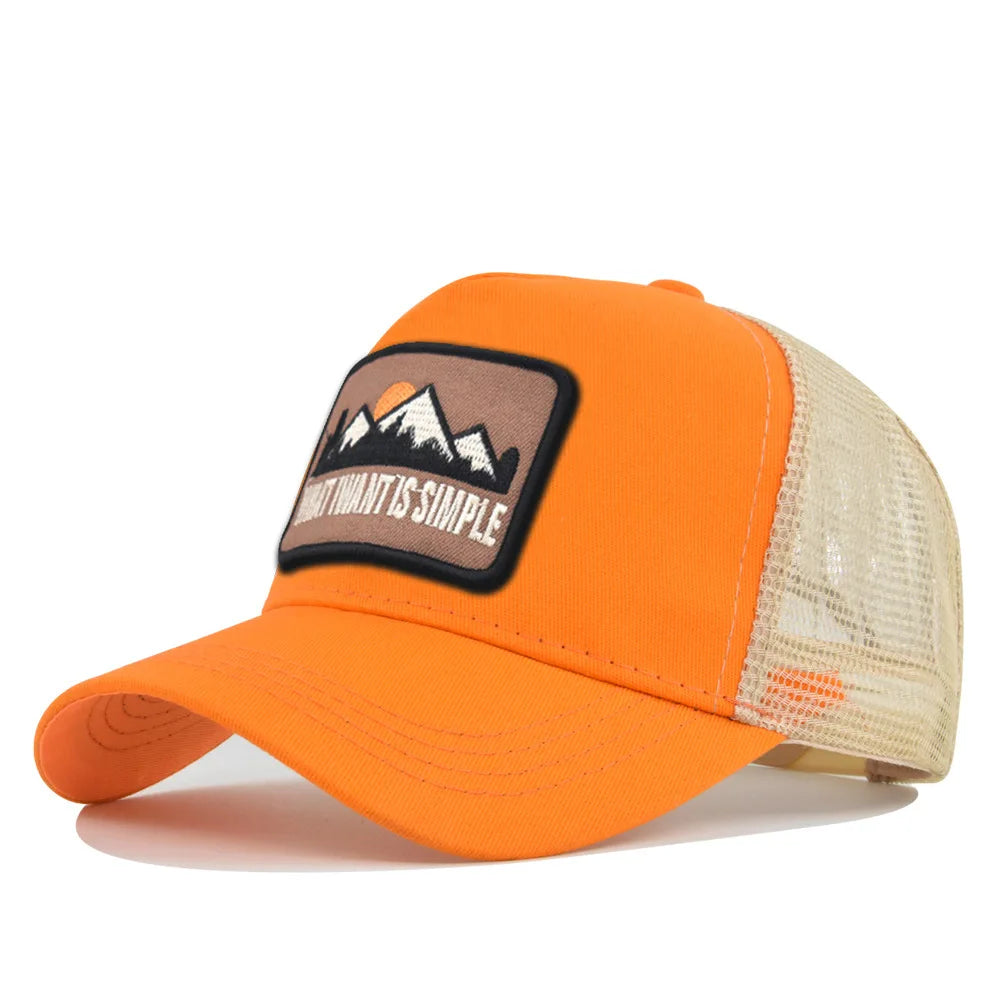 Mesh Breathable Baseball Cap – Embroidery Letter Outdoor Sports Hat