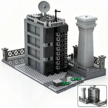 Military Army Base Oil Control Station Building Blocks Set