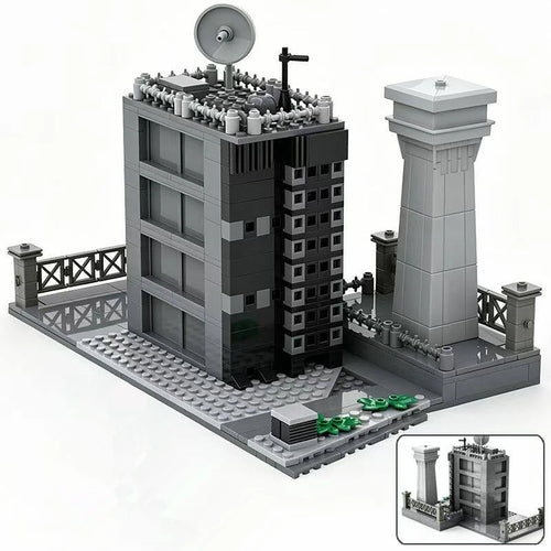 Military Army Base Oil Control Station Building Blocks Set