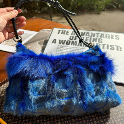 Faux Fur Shoulder Bag – Luxury Women's Crossbody Handbag