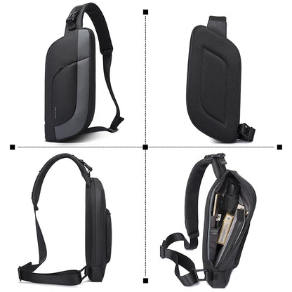 Bange Men's Waterproof Crossbody Sling Bag – Multifunctional Chest Messenger