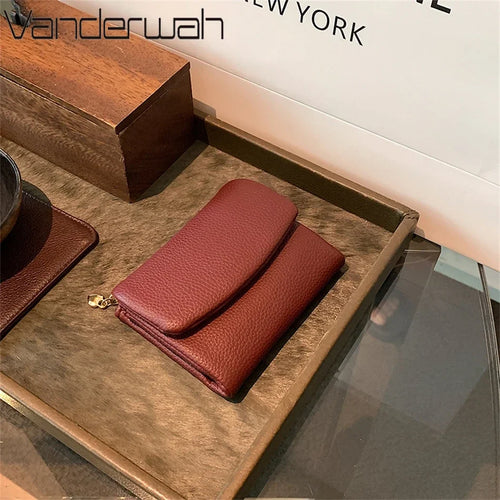 Leather Trifold Wallet for Women – Slim Card Holder Clutch Purse