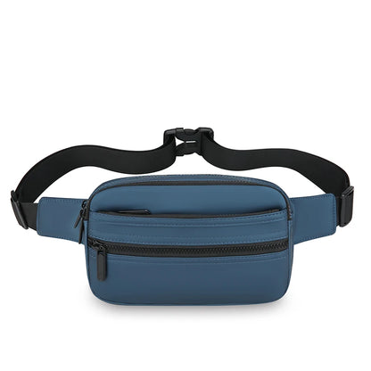 Men's Waterproof Sling Bag – Large Capacity PU Leather Crossbody