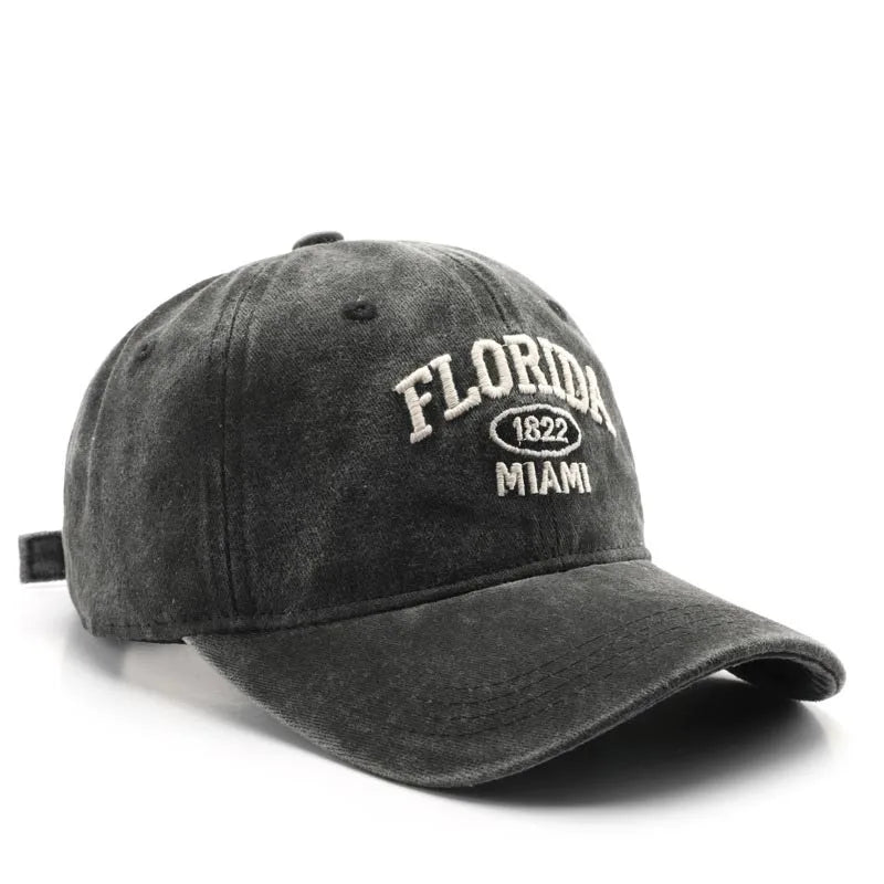 Vintage Washed Baseball Cap – City Embroidery Unisex Dad Hat