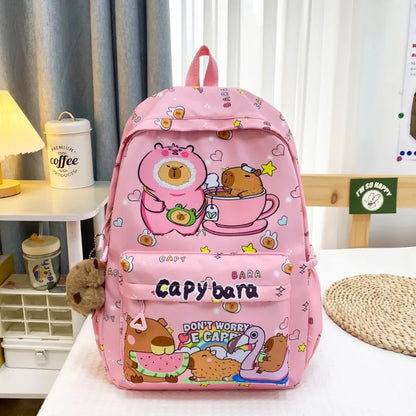Cute Capybara Backpack for Kids, Teens & Women