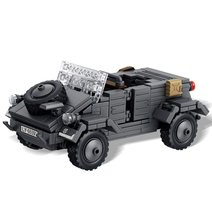 WWII Tiger I Tank Building Blocks Set with Soldier Figures