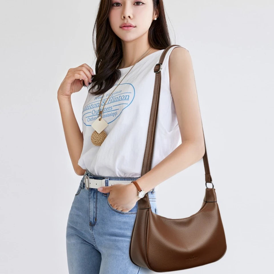 Women's PU Leather Hobo Shoulder Bag – Soft Crossbody Purse