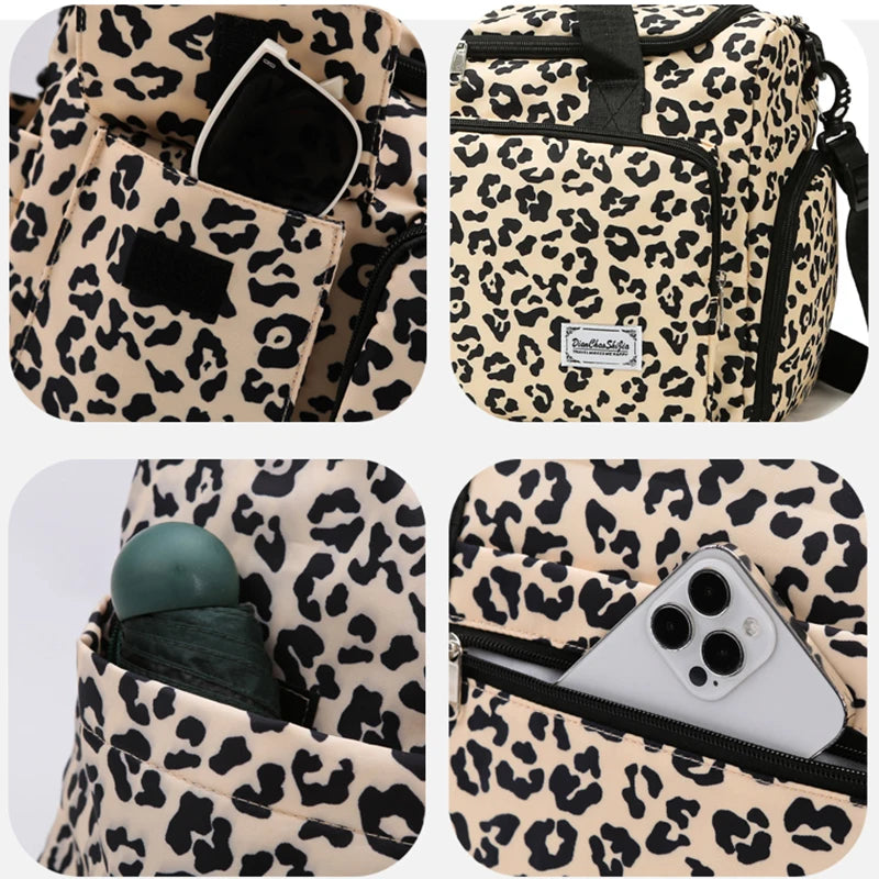 Leopard Print Duffle Bag – Large Capacity Sports Travel Bag