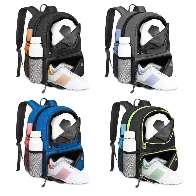 Sports Backpack with Ball & Shoe Compartment – Large Capacity for Soccer, Basketball & Football