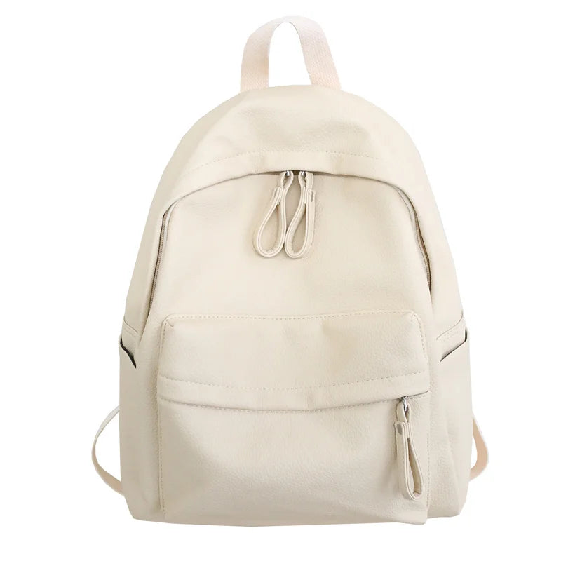 PU Leather School Backpack for Women & Teen Girls