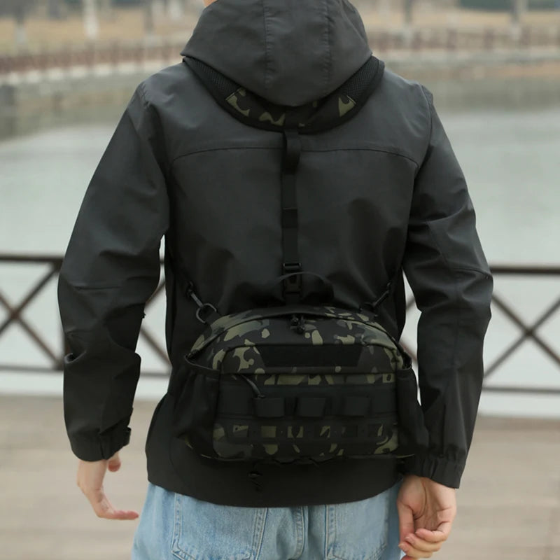 Tactical Fishing Vest Chest Bag – MOLLE Outdoor Pack