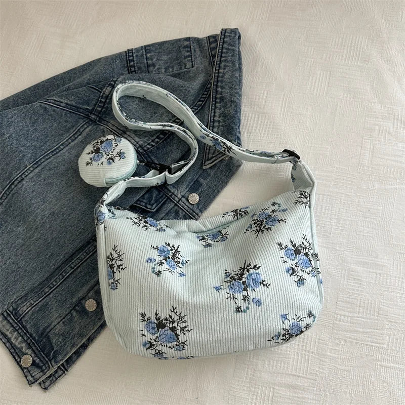 Corduroy Small Fresh Strawberry Crossbody Bag Chain Niche Pillow Casual Versatile Commuter Underarm